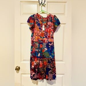Anthropologie cute ruffle sleeve dress size M